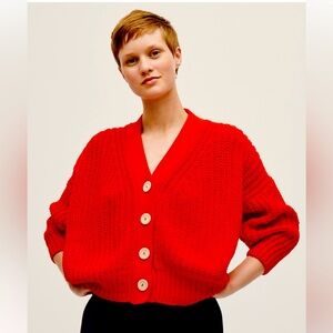 Babaa Cardigan no18 - Summer Flame